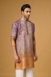 Regal Plum Paisley Embroidered Kurta Set
