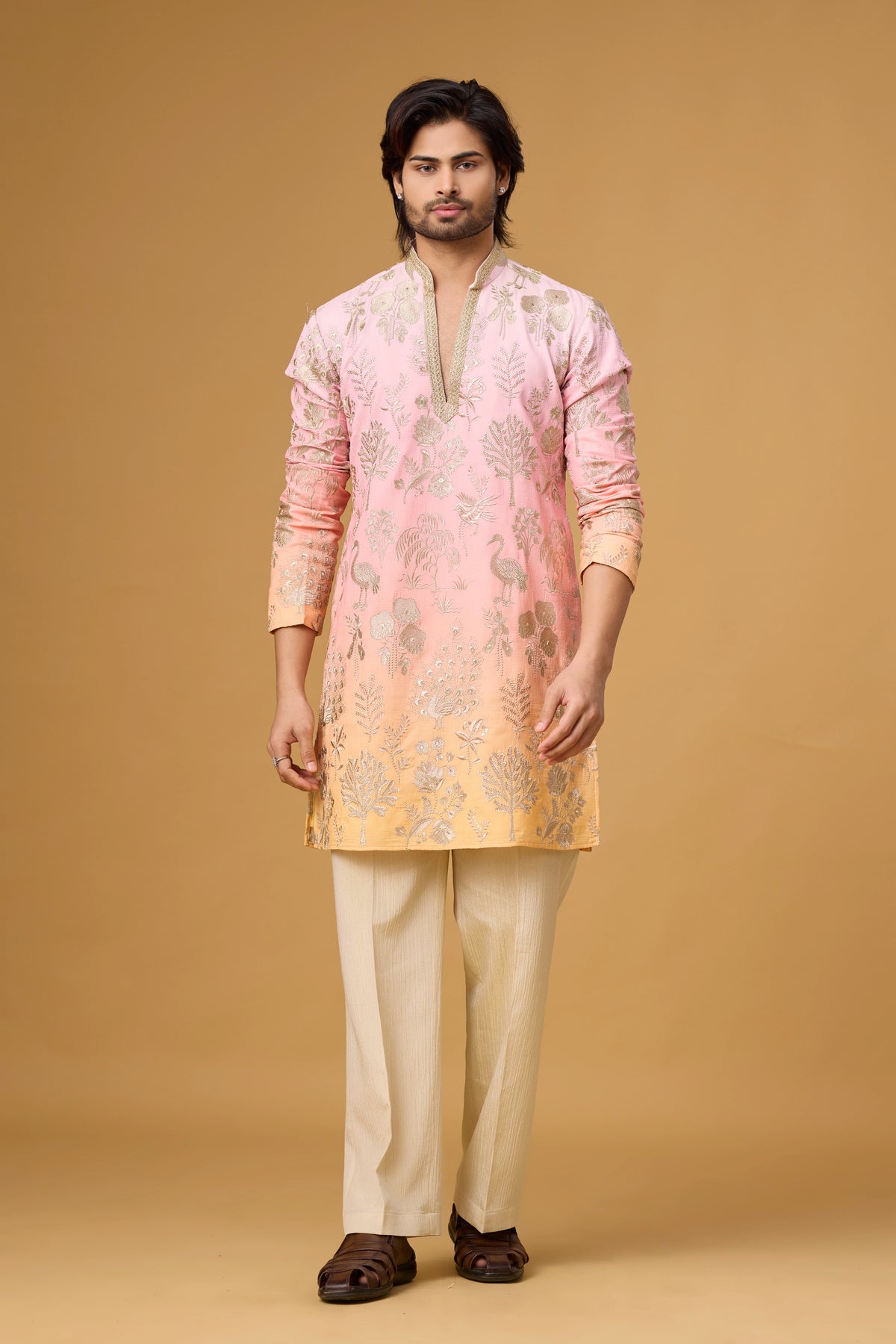 Blush Bloom Embroidered Kurta Set