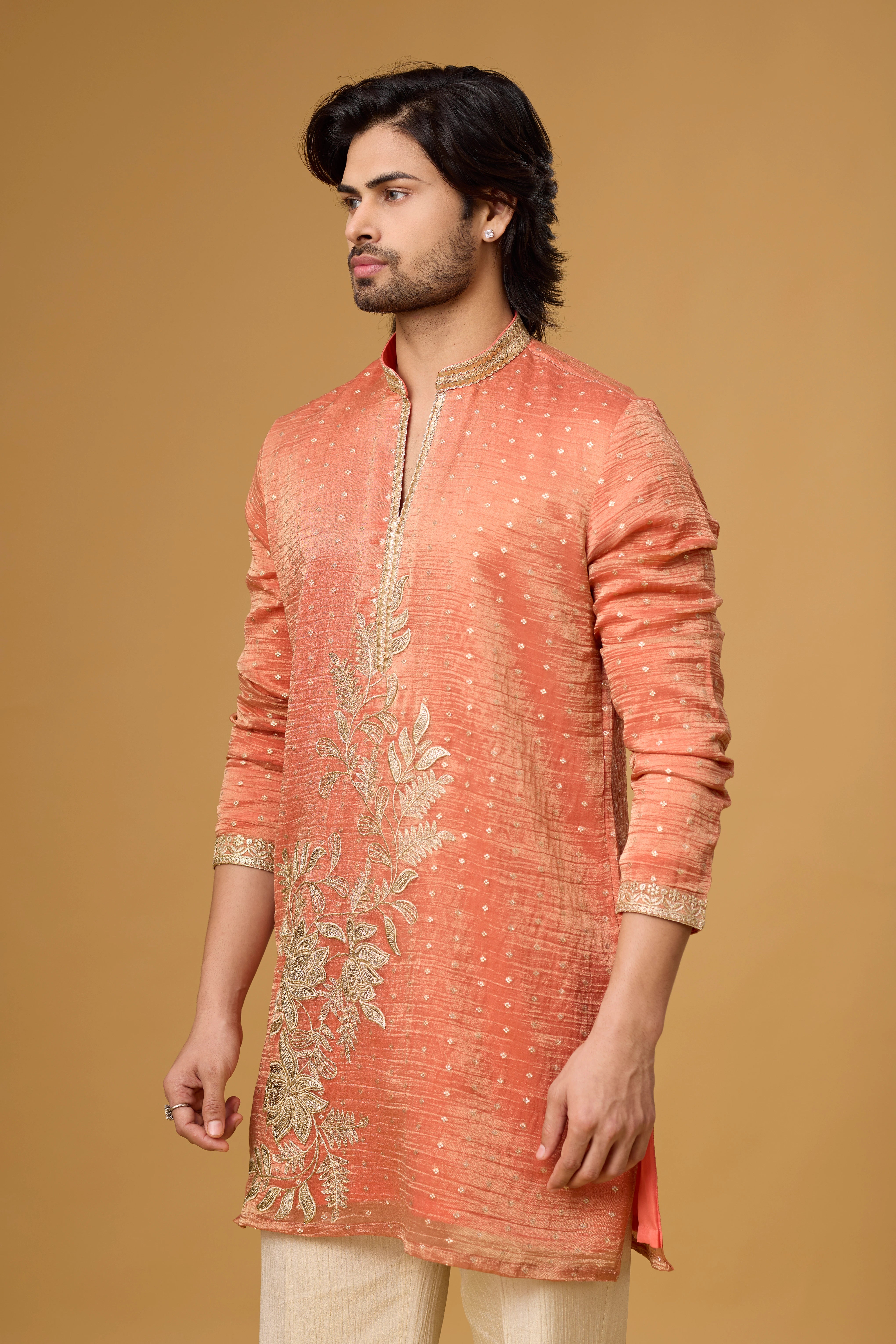 Coral Vine Embroidered Kurta Set
