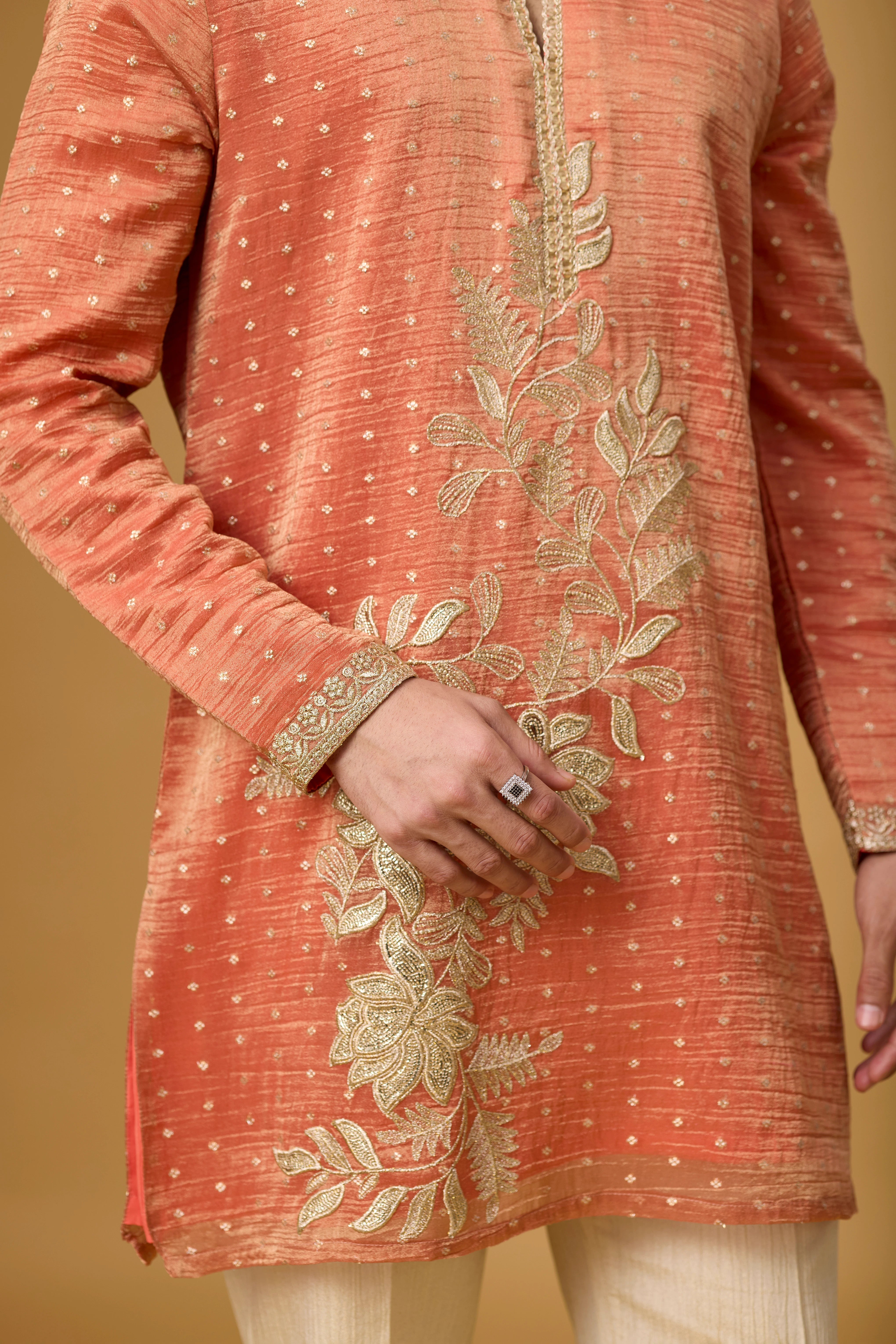 Coral Vine Embroidered Kurta Set