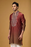 Regal Burgundy Heritage Embroidered Kurta Set