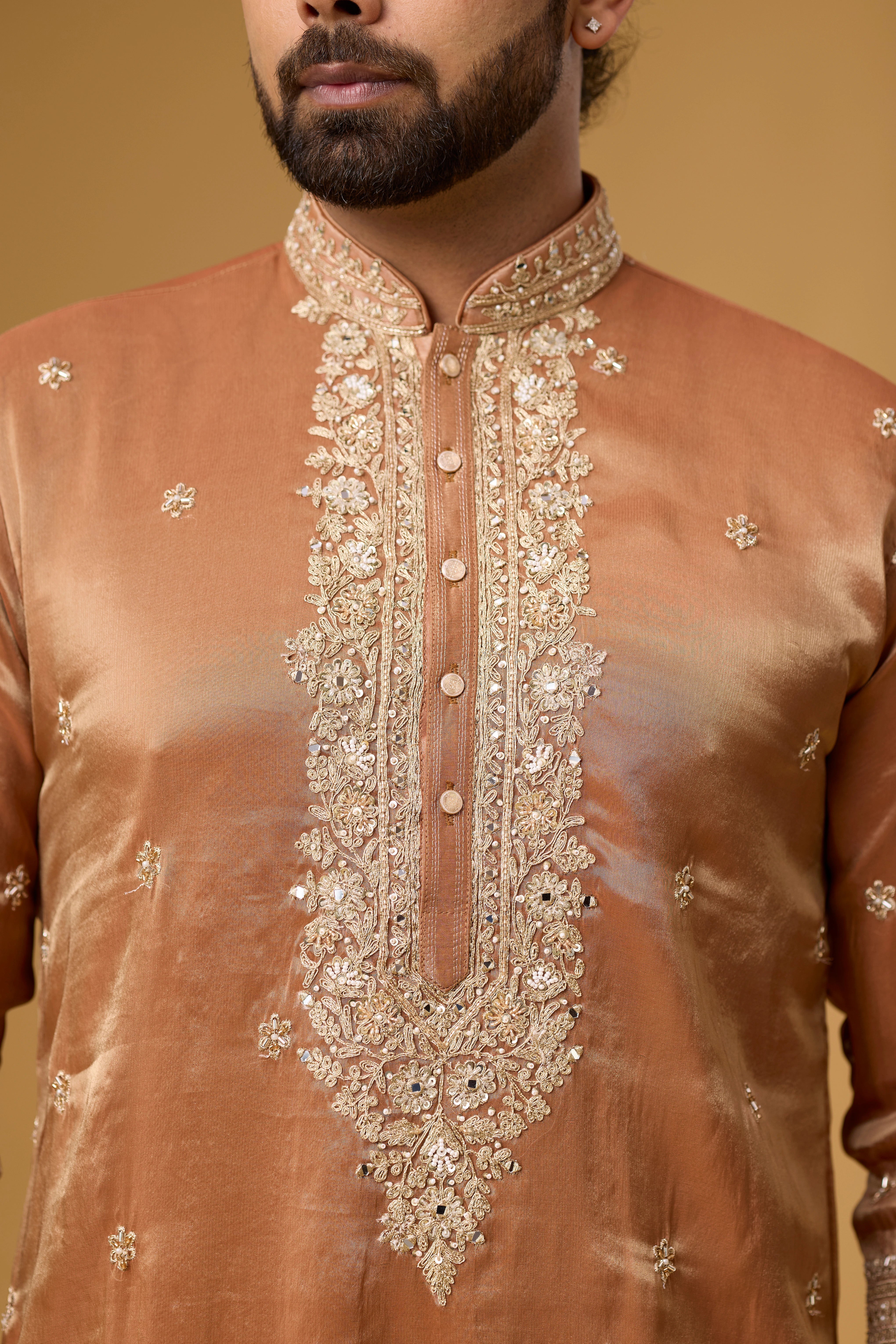 Copper Royale Embroidered Kurta Set