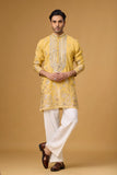Golden Sunburst Embroidered Kurta Set