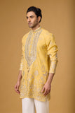 Golden Sunburst Embroidered Kurta Set