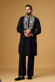 Bold Animal & Floral Motif Kurta Set – Wedding Wear | Mahavir NX