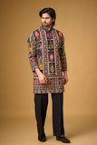 Black Regal Tapestry Embroidered Kurta Set