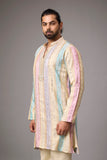 Pastel Multicolour Heritage Embroidered Kurta Set