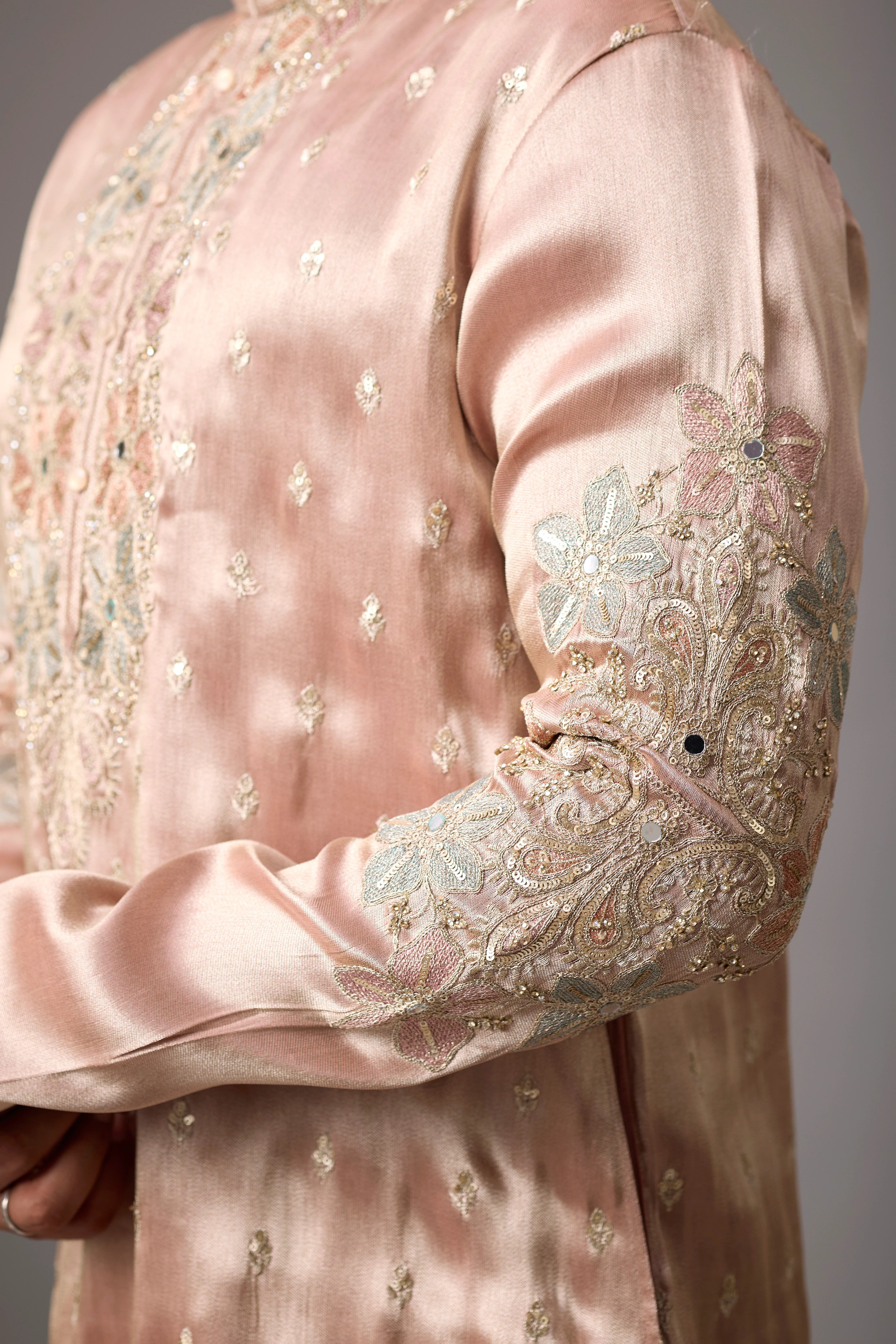 Blush Rose Intricate Embroidered Kurta
