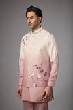 Blush Pearl Floral Embroidered Jacket Kurta Set