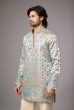 Ivory Geometric Heritage Embroidered Kurta Set