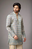 Ivory Geometric Heritage Embroidered Kurta Set