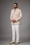 Ivory Chevron Embroidered Indo-Western Set