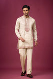 Ivory Rosé Heritage Embroidered Kurta Set