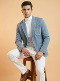 Light Blue Designer Blazer for Men