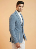 Light Blue Designer Blazer for Men