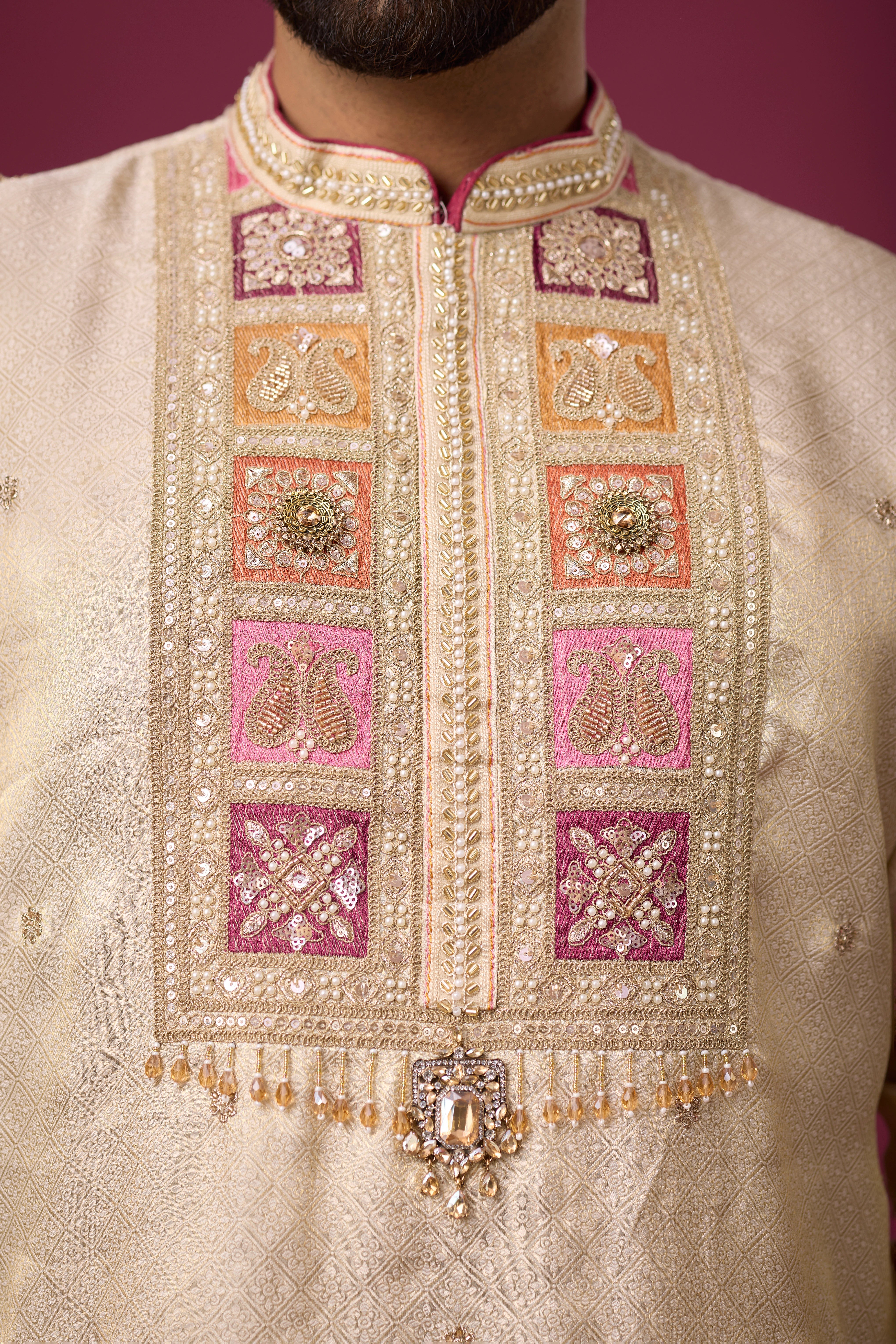 Ivory Heritage Embroidered Kurta Set