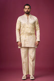Champagne Ivory Heritage Floral Kurta Set