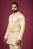 Champagne Ivory Heritage Floral Kurta Set