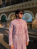 Pastel Pink Embroidered Kurta for Men
