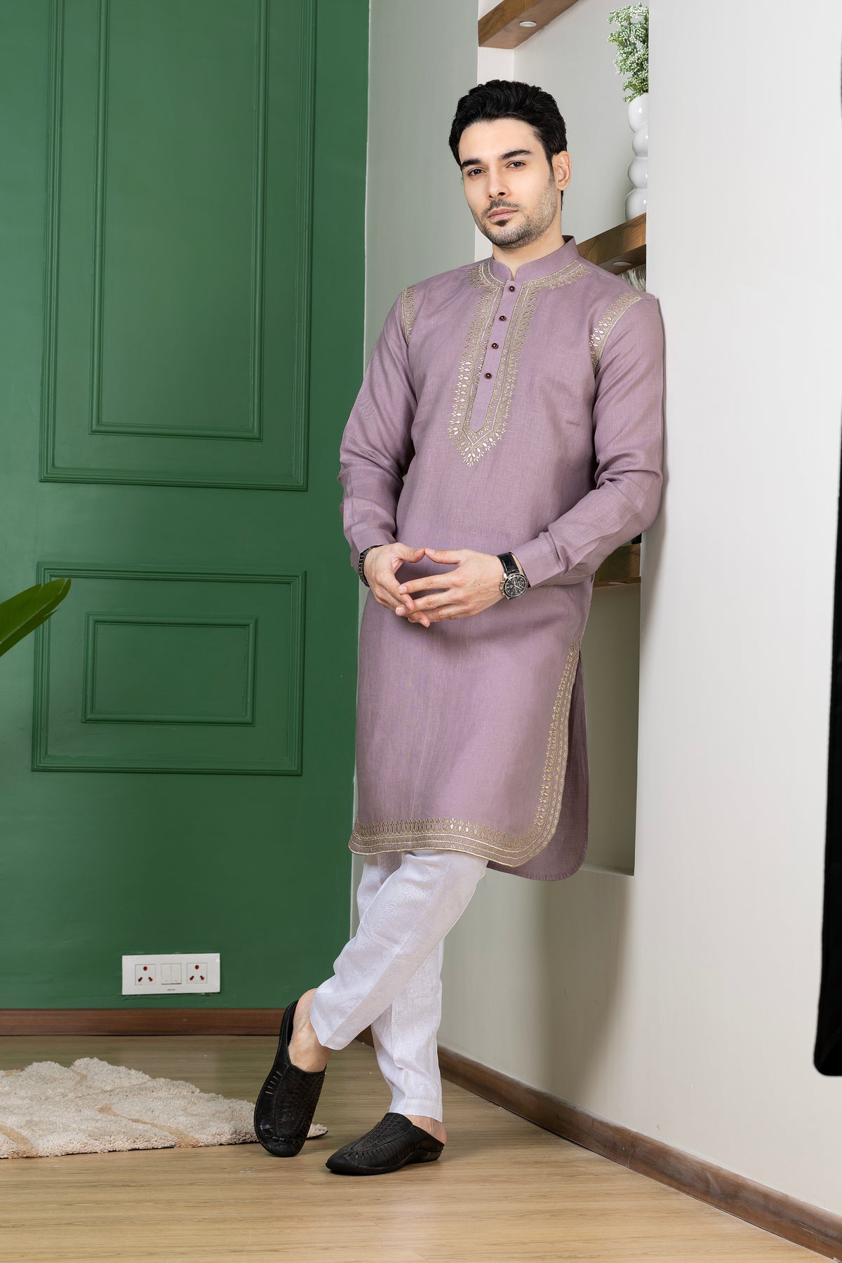 Buy embroidered wedding kurta