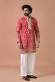 Shahi Gold Threadwork V-Neck Festive Kurta