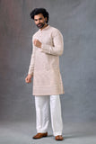 Royal Beige Zardosi Work Ethnic Kurta Set