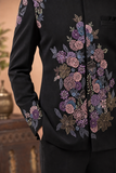 Classic Black Floral Embroidered Jodhpuri Suit for Men