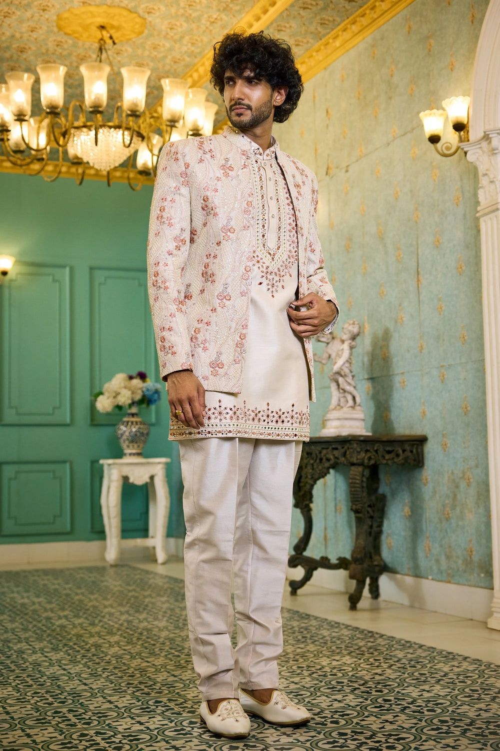 Cream Serenity Indo-Western