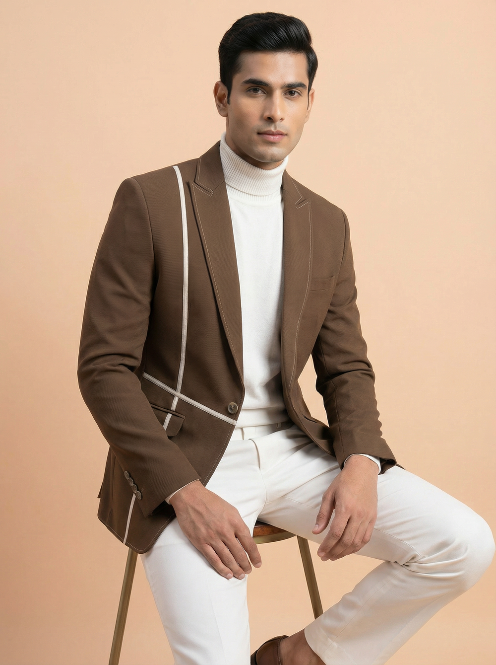 Designer Blazer - Brown Designer Blazer for Men