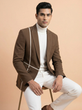 Designer Blazer - Brown Designer Blazer for Men