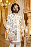 Designer indo-western - Ivory Gold Regal Indo-Western for Men