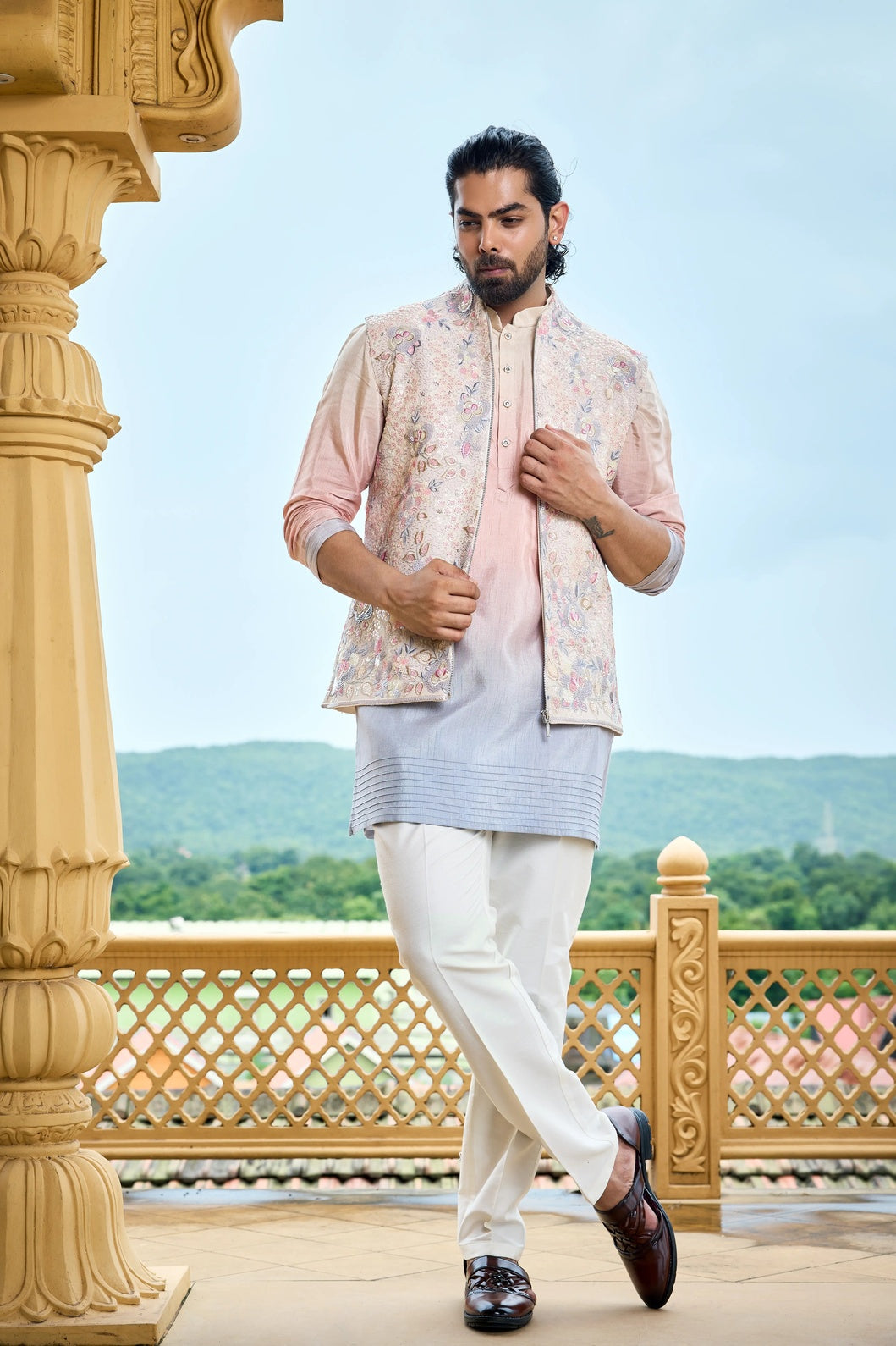 men's nehru jacket set buy