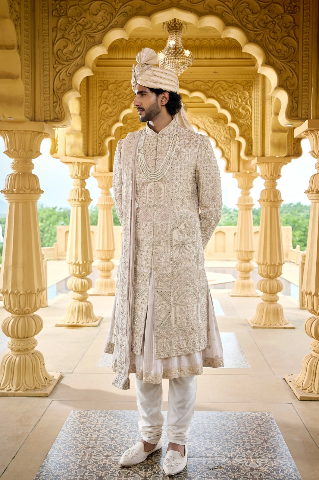 Luxury embroidered sherwani men