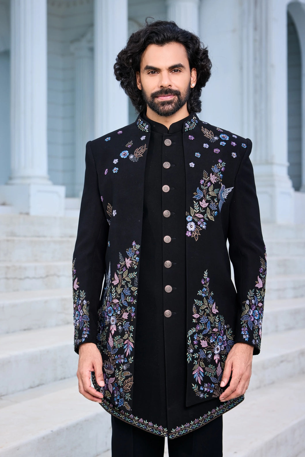 wedding indo western sherwani