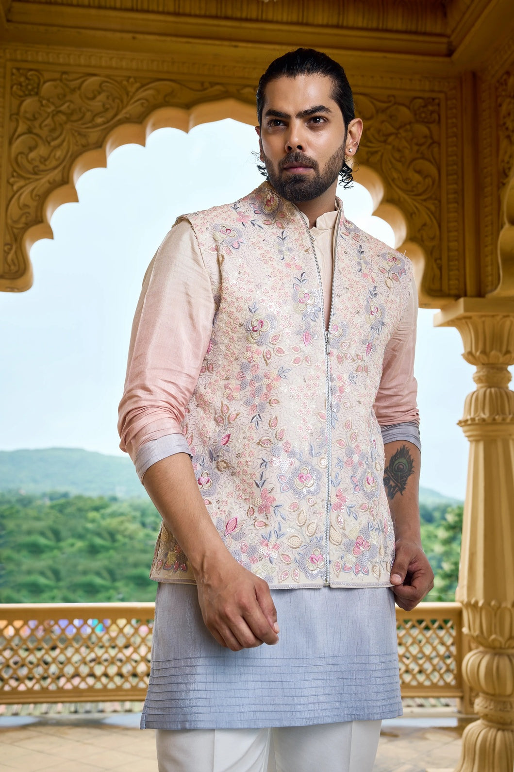 wedding nehru jacket for men