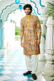 Golden Mosaic Yellow Kurta Set