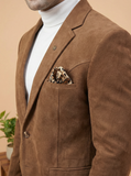 Heritage Tan Suede Finish Smart Casual Blazer for Men