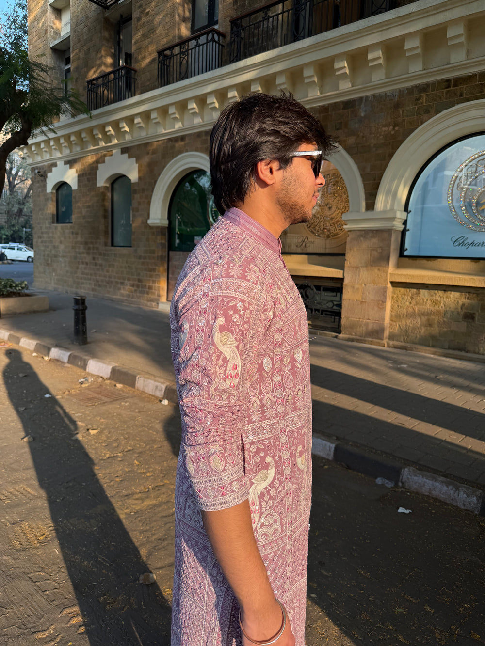 Kurta Collection – Pastel Pink Embroidered Kurta for Men