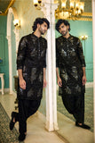 Kurta for Men – Black Mirror Work Kurta Pajama