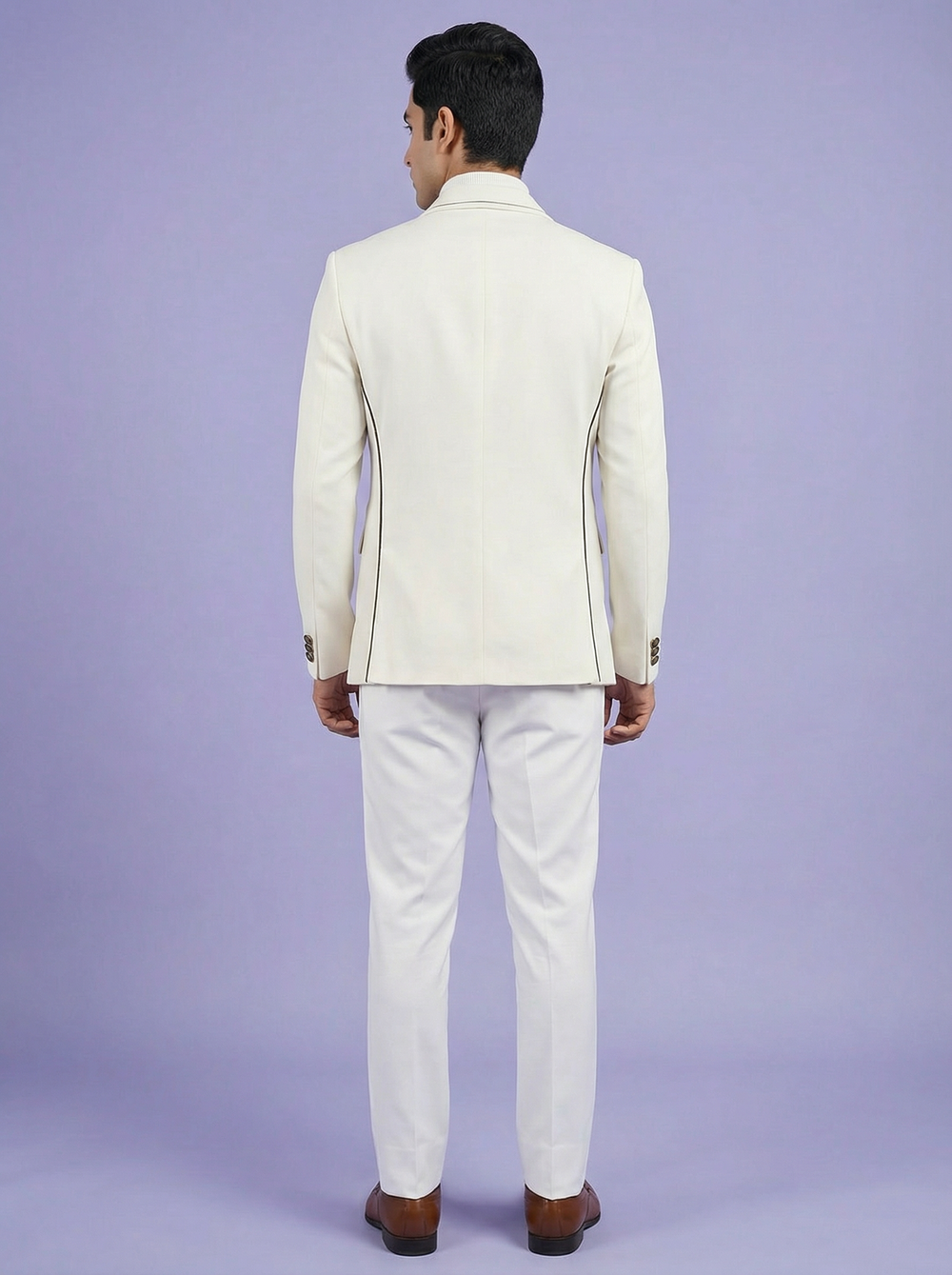Modern Fit Blazer - White Designer Blazer for Men