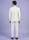 Modern Fit Blazer - White Designer Blazer for Men
