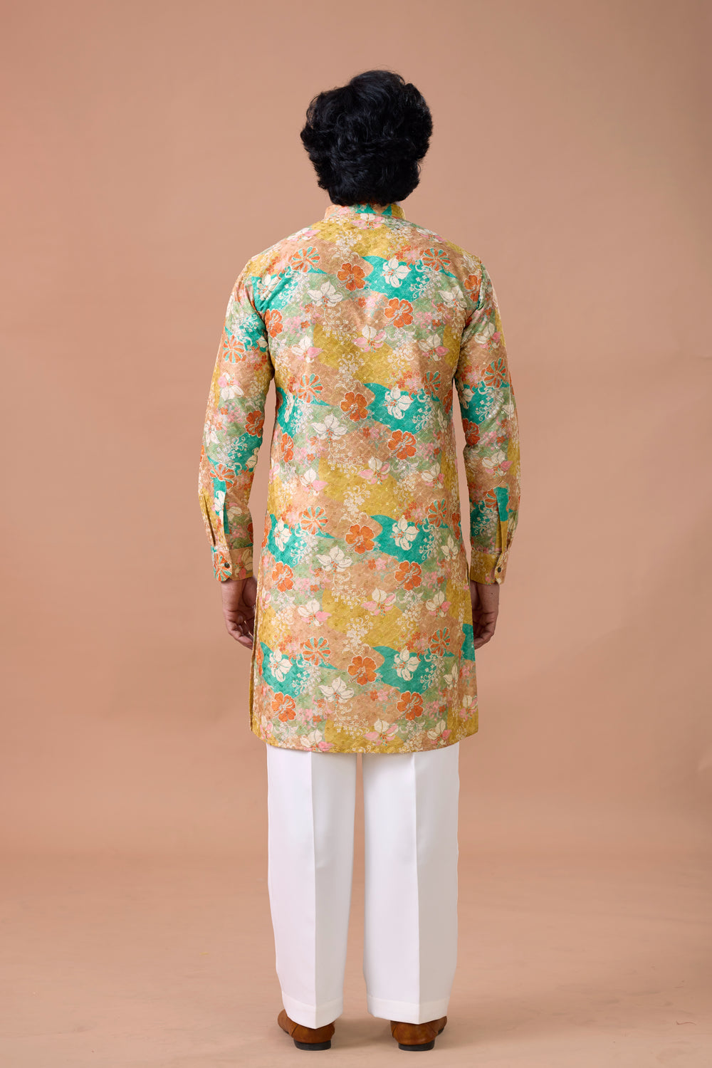 printed kurta pajama set men