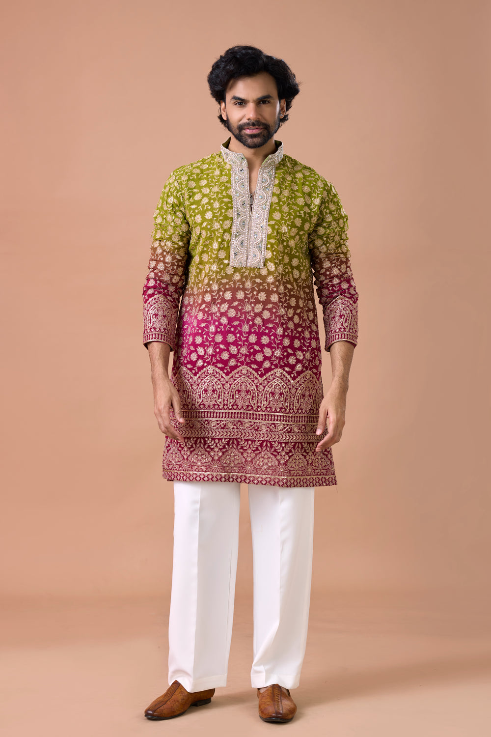 Buy Men Embroidered Kurta Set