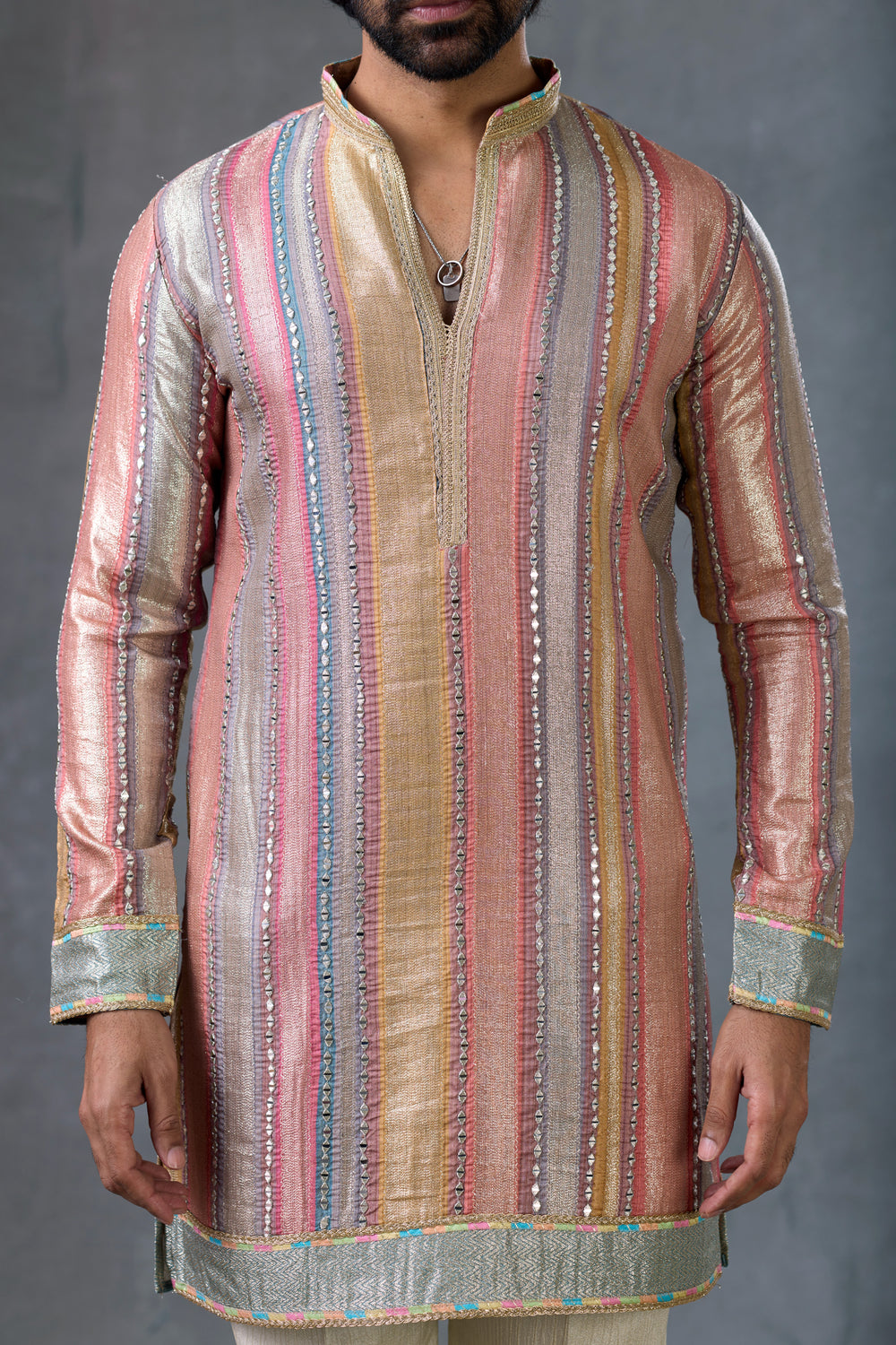 Traditional silk kurta set men