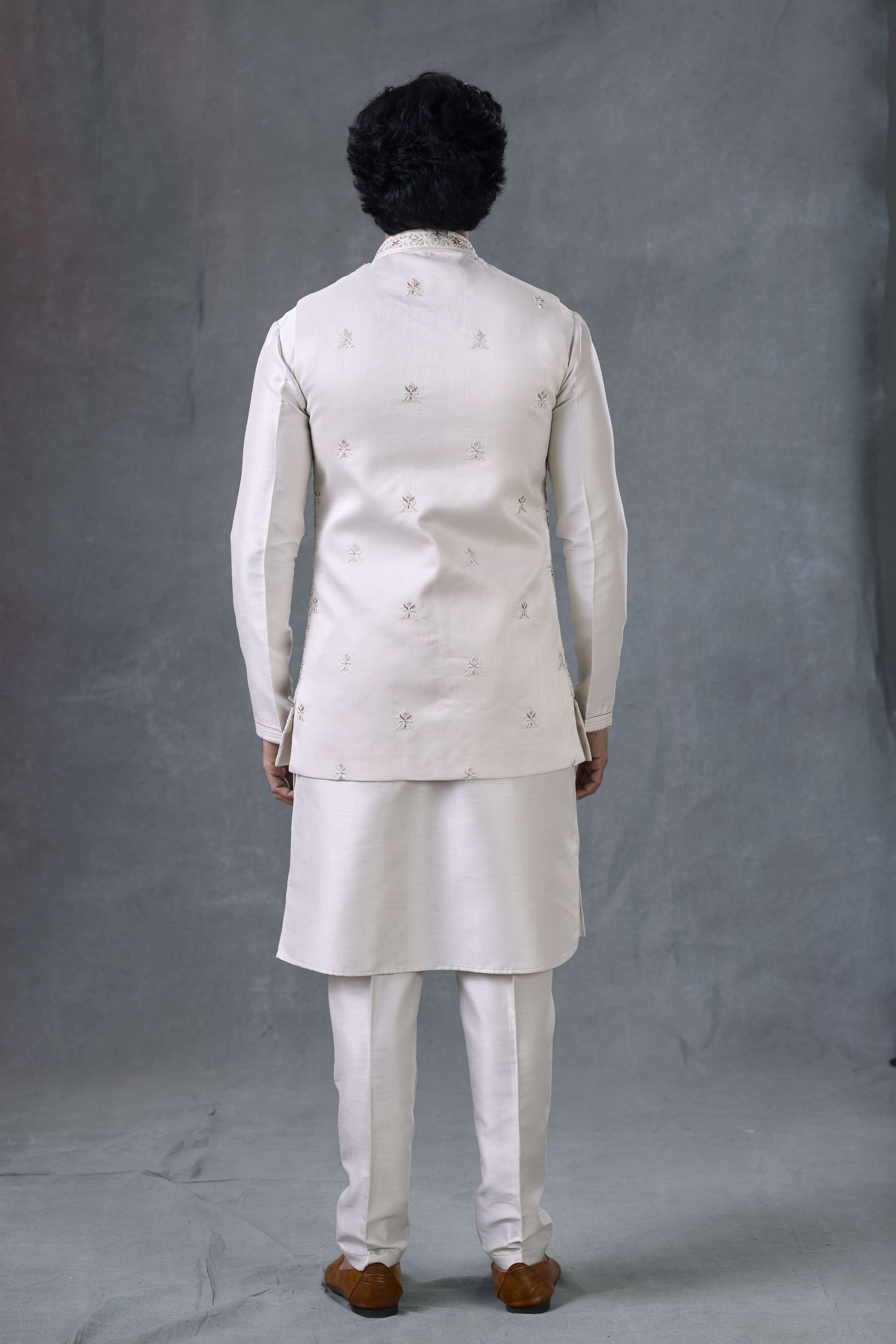 Off-White Kurta Pajama Set Men