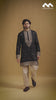 Black Goldwork Embroidered Kurta Set for Men