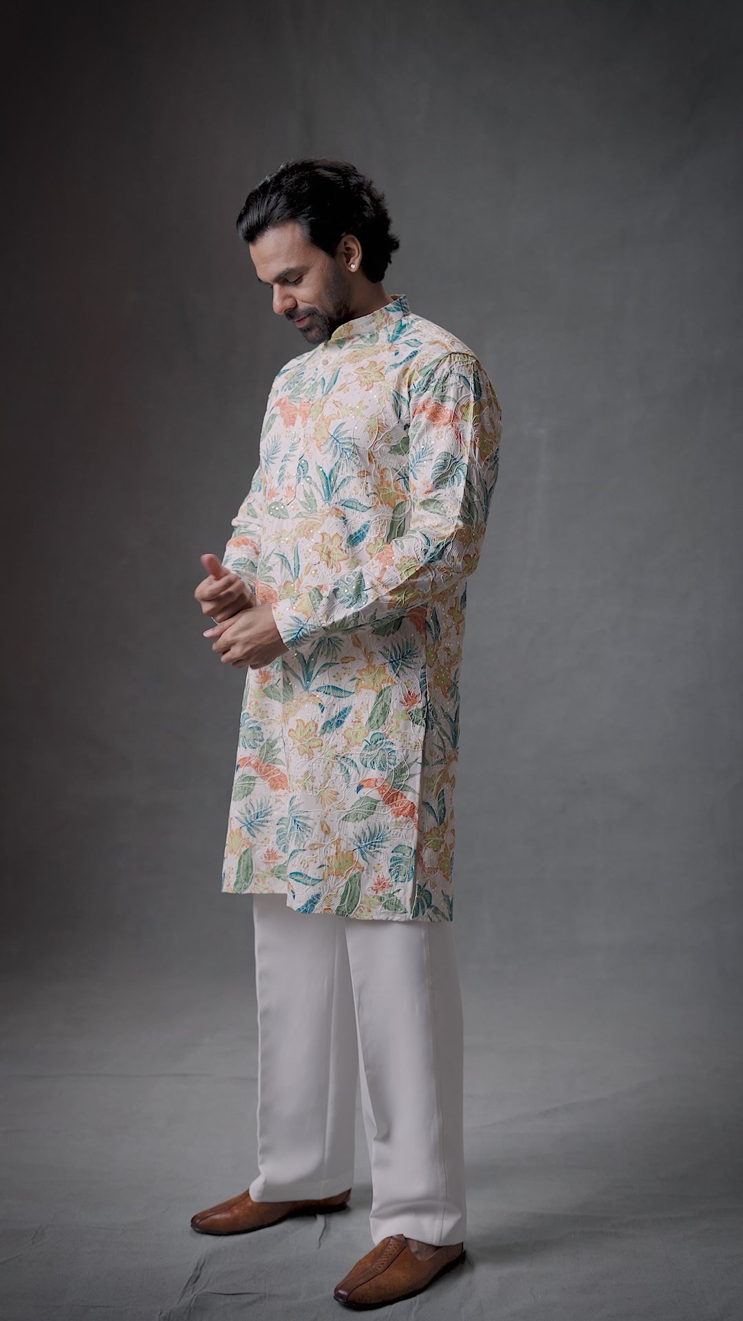 Traditional cotton kurta for men