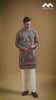 Mustard Gold Heritage Embroidered Kurta with Stole