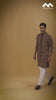 Mustard Gold Heritage Embroidered Kurta with Stole