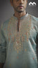 Celadon Blue Heritage Embroidered Kurta Set